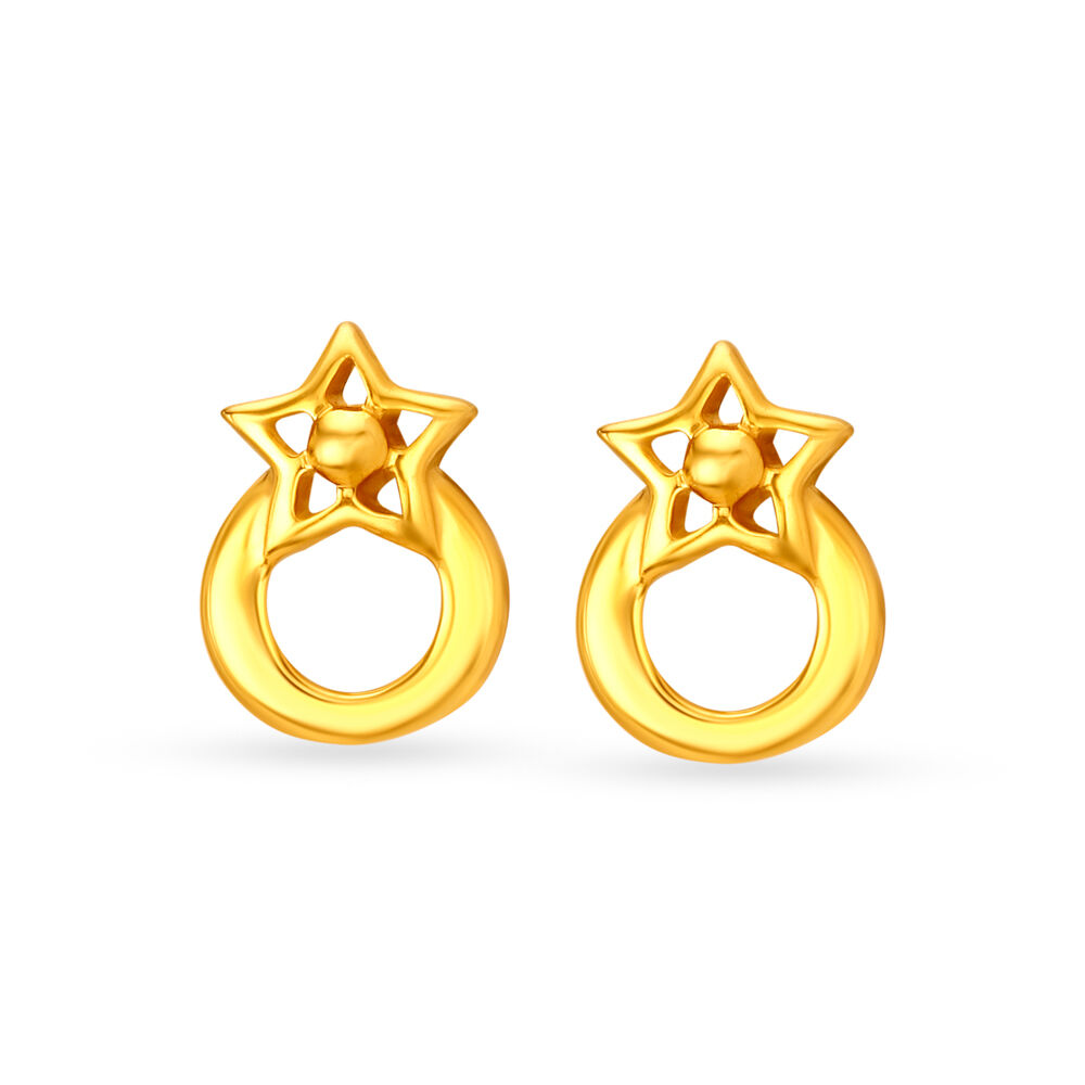 Contemporary Floral Stud Earrings